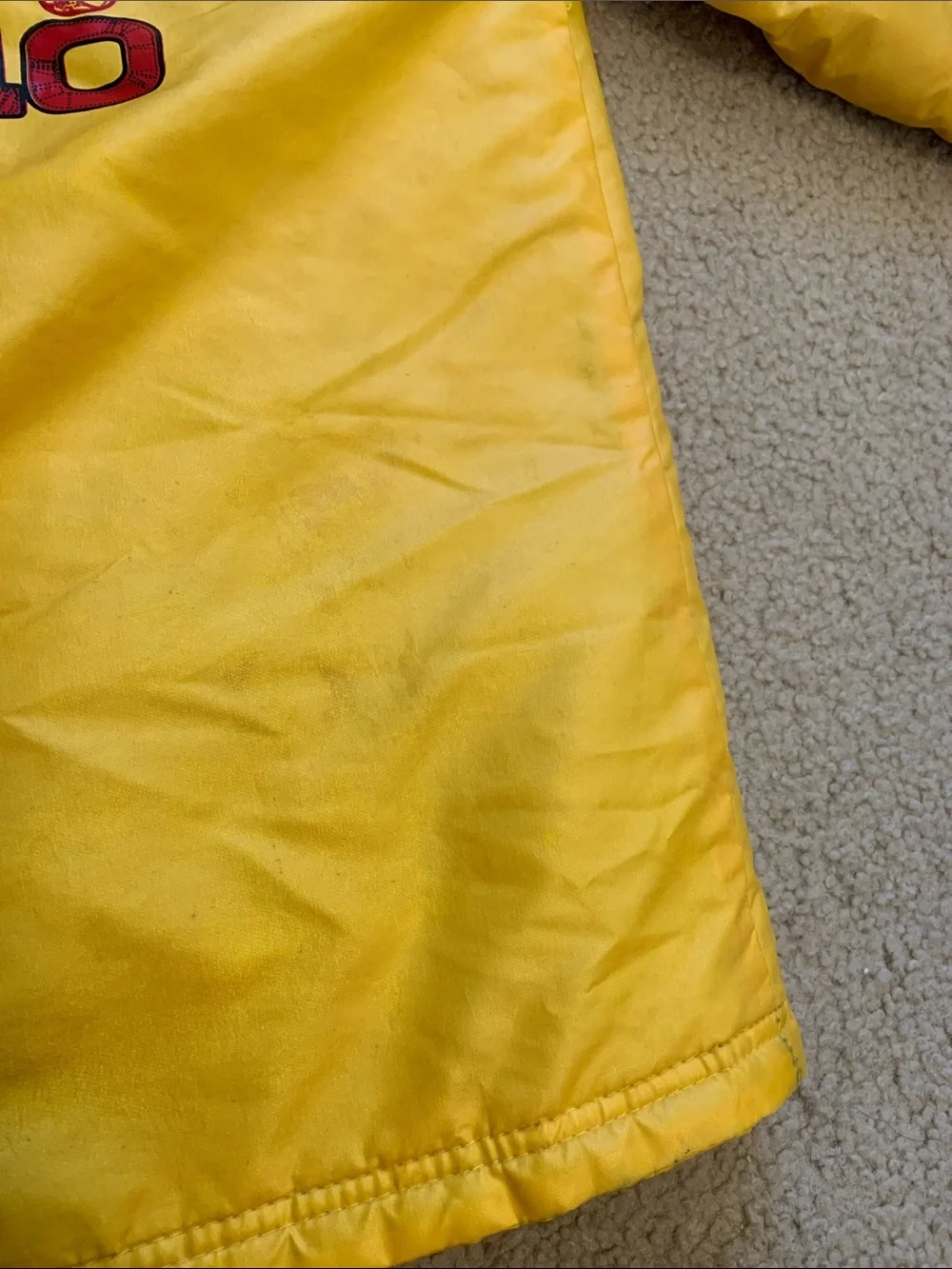 Firefighter Rain Coat Yellow Kids Hooded Carters Boys Size 7 Large Fire Chief